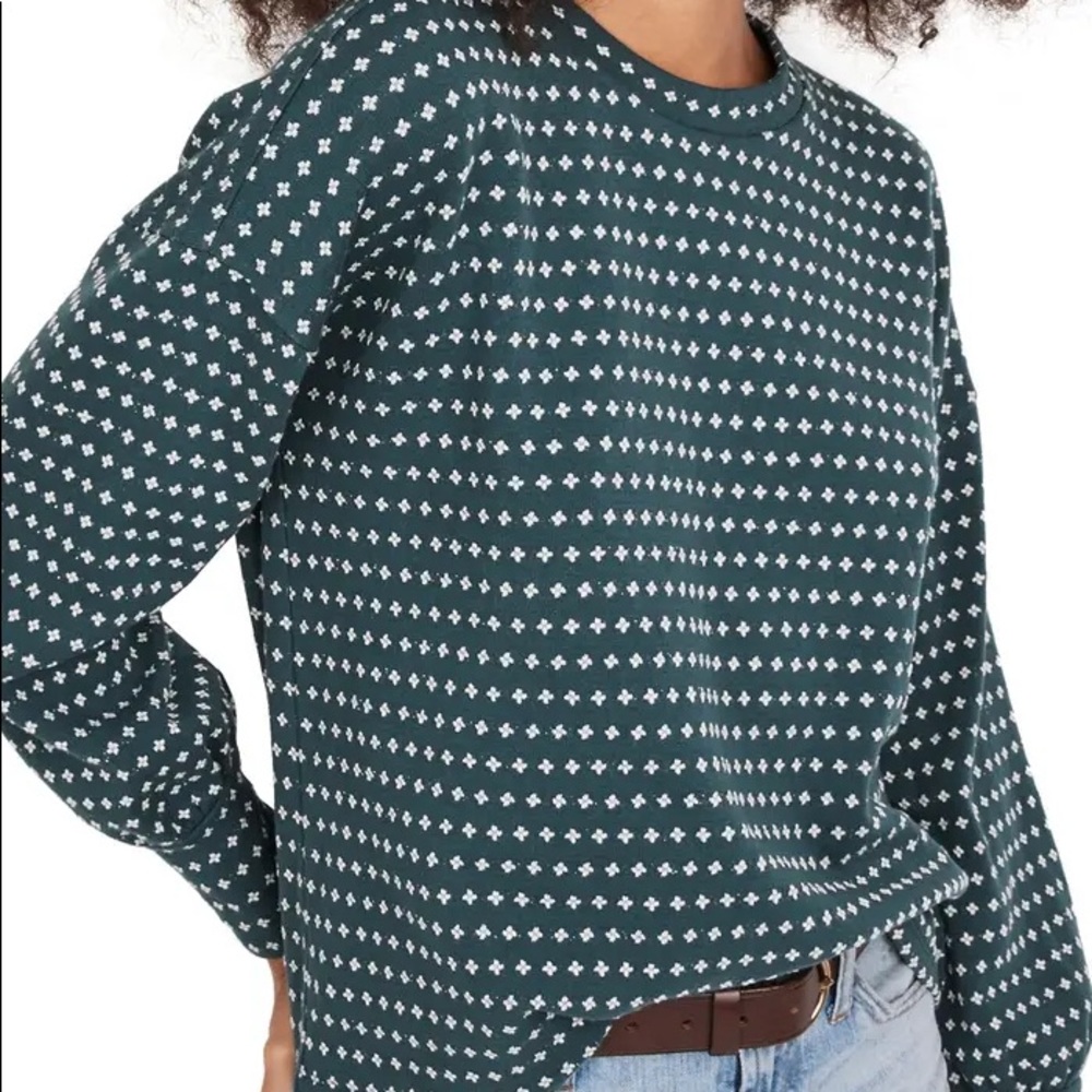 Madewell Floral Jacquard Puff-Sleeve Top